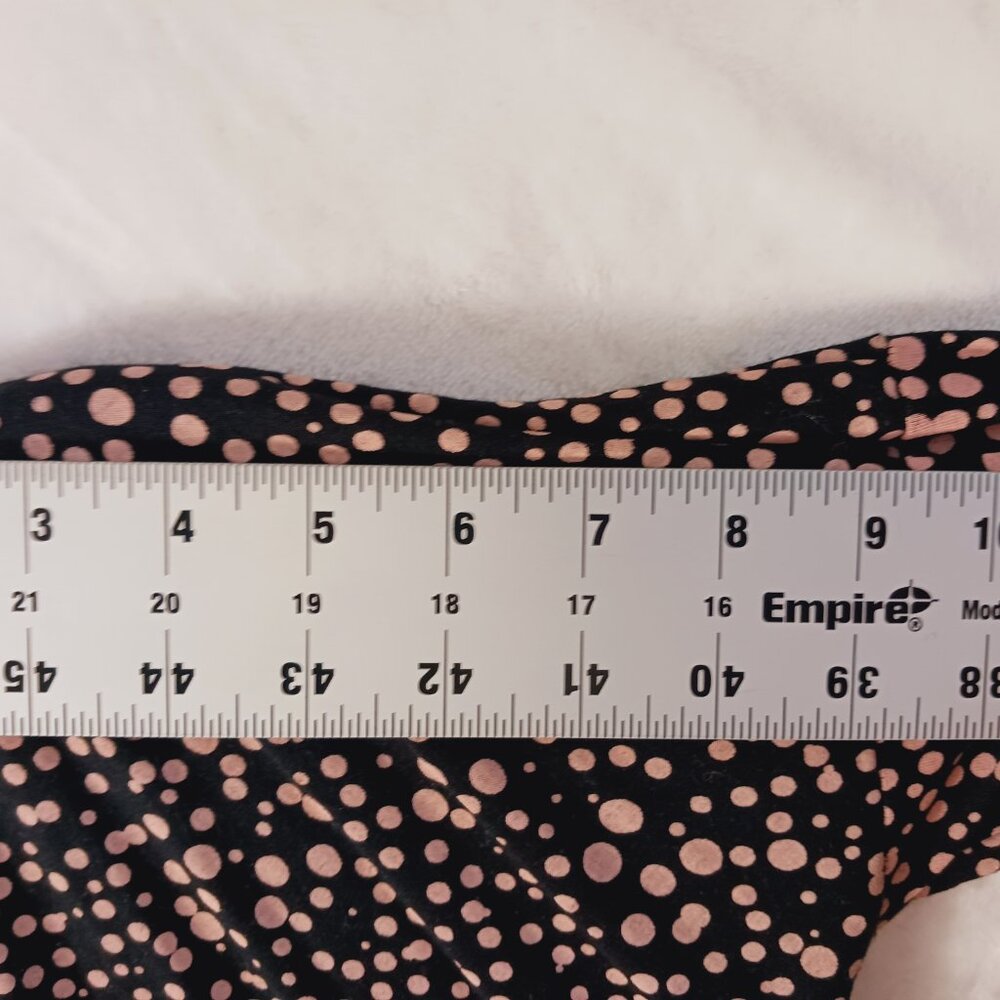 Boden,  Women's Top, Size 8, Black with Soft Pink Dots,  Lyocell and Wool Blend - Picture 13 of 16